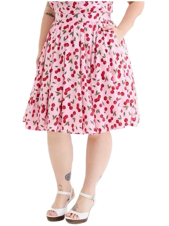 torrid Dresses & Skirts - Torrid Cherry Retro Chic Midi Skirt - SZ 1 - NWT
